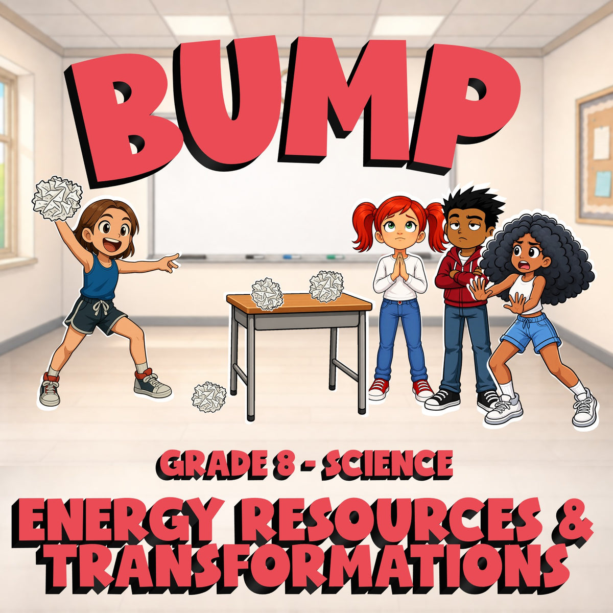 Energy Resources & Transformations BUMP Science Game - No Prep Grade 8 Review