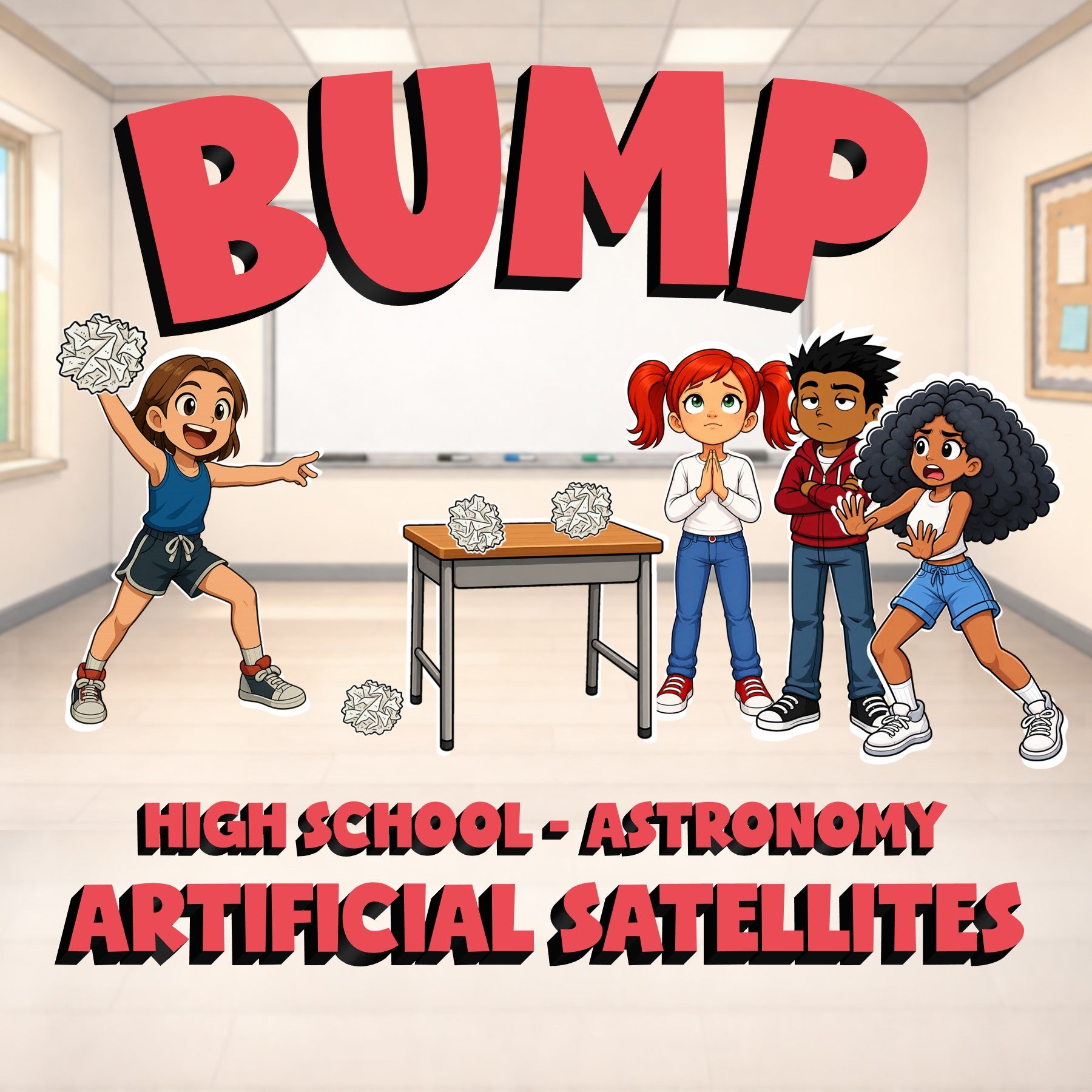Artificial Satellites BUMP Science Game - No Prep Astronomy Review Activity