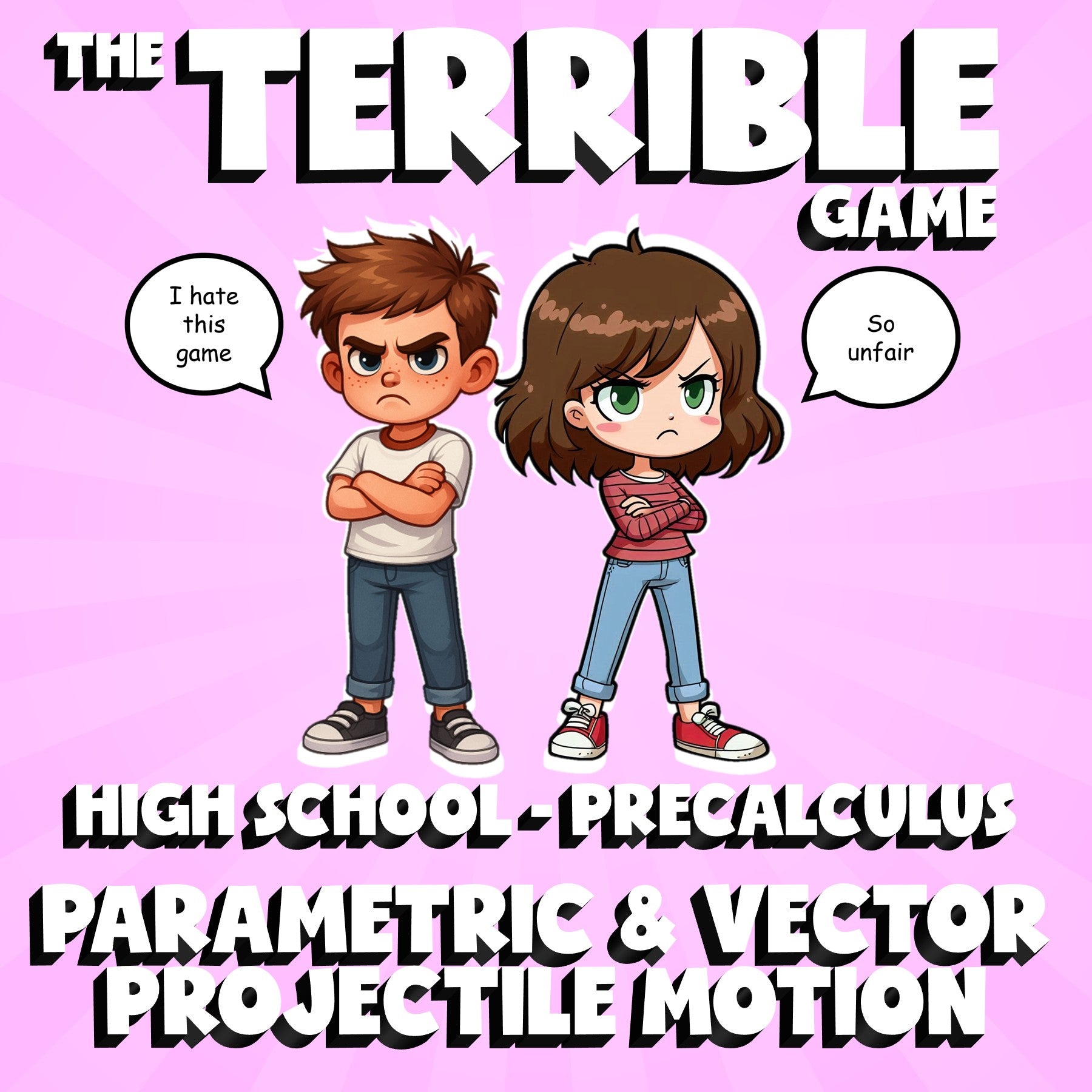 Parametric & Vector Projectile Motion THE TERRIBLE GAME - PreCalculus Math