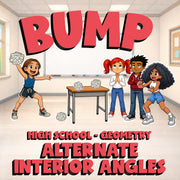 Alternate Interior Angles BUMP Math Game - No Prep Geometry Review Activity