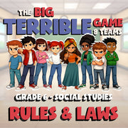 Rules & Laws BIG TERRIBLE GAME - No Prep Grade 6 Socials Review Activity