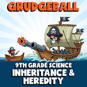 Inheritance & Heredity GRUDGEBALL Science Game - No Prep Grade 9 Review Activity