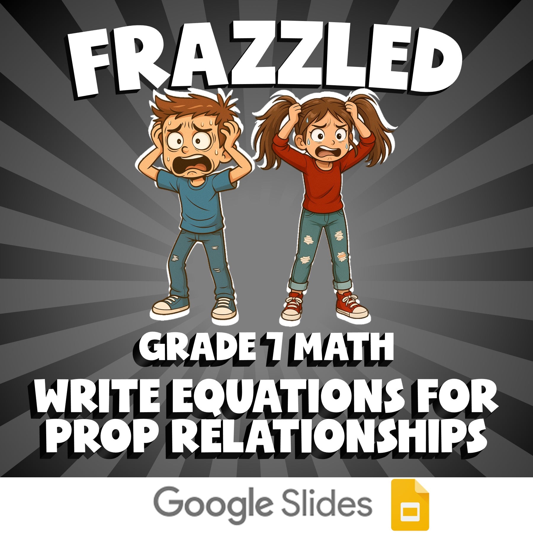 Write Equations for Prop Relationships FRAZZLED Math Game - No Prep Grade 7
