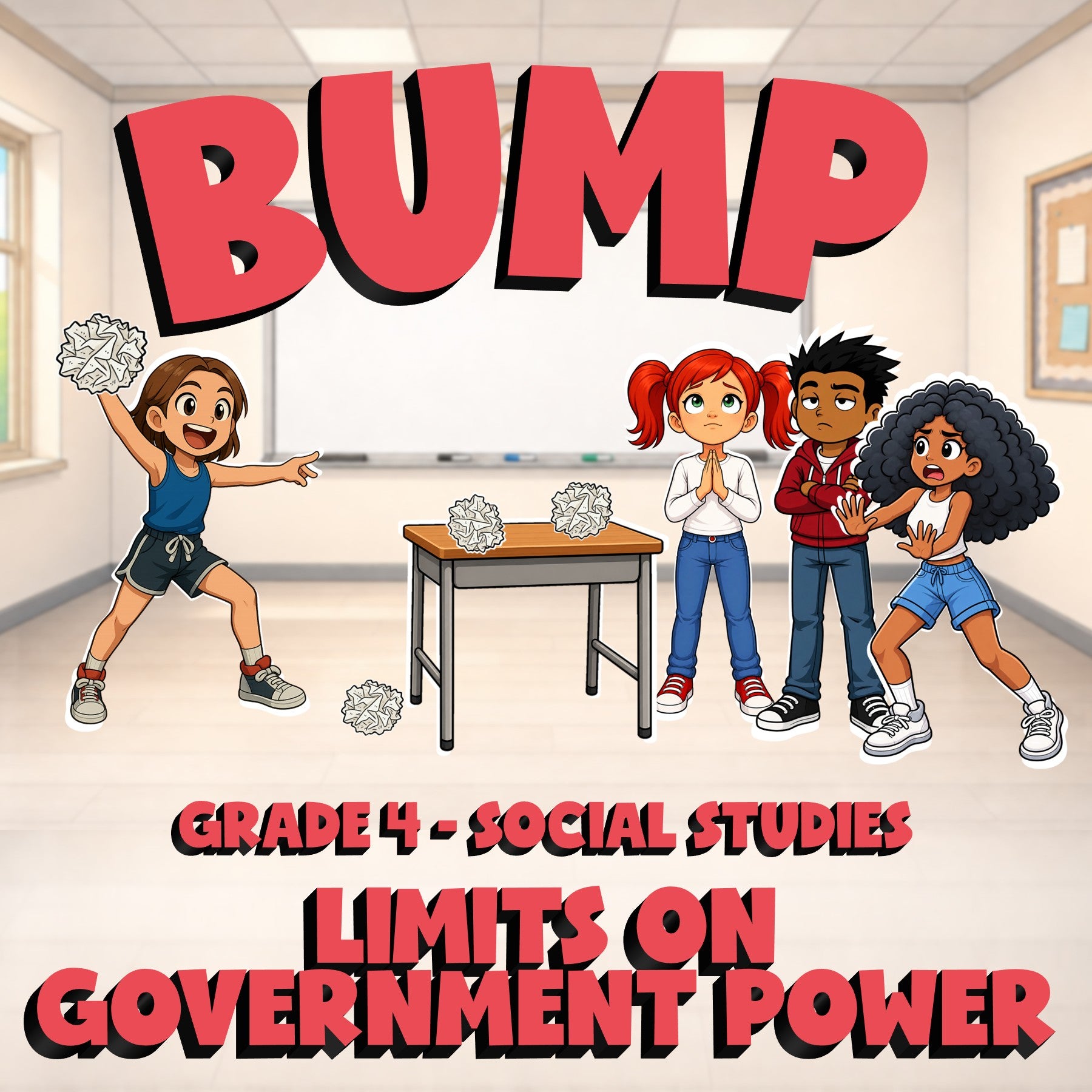 Limits on Government Power BUMP Socials Game - No Prep Grade 4 Review Activity