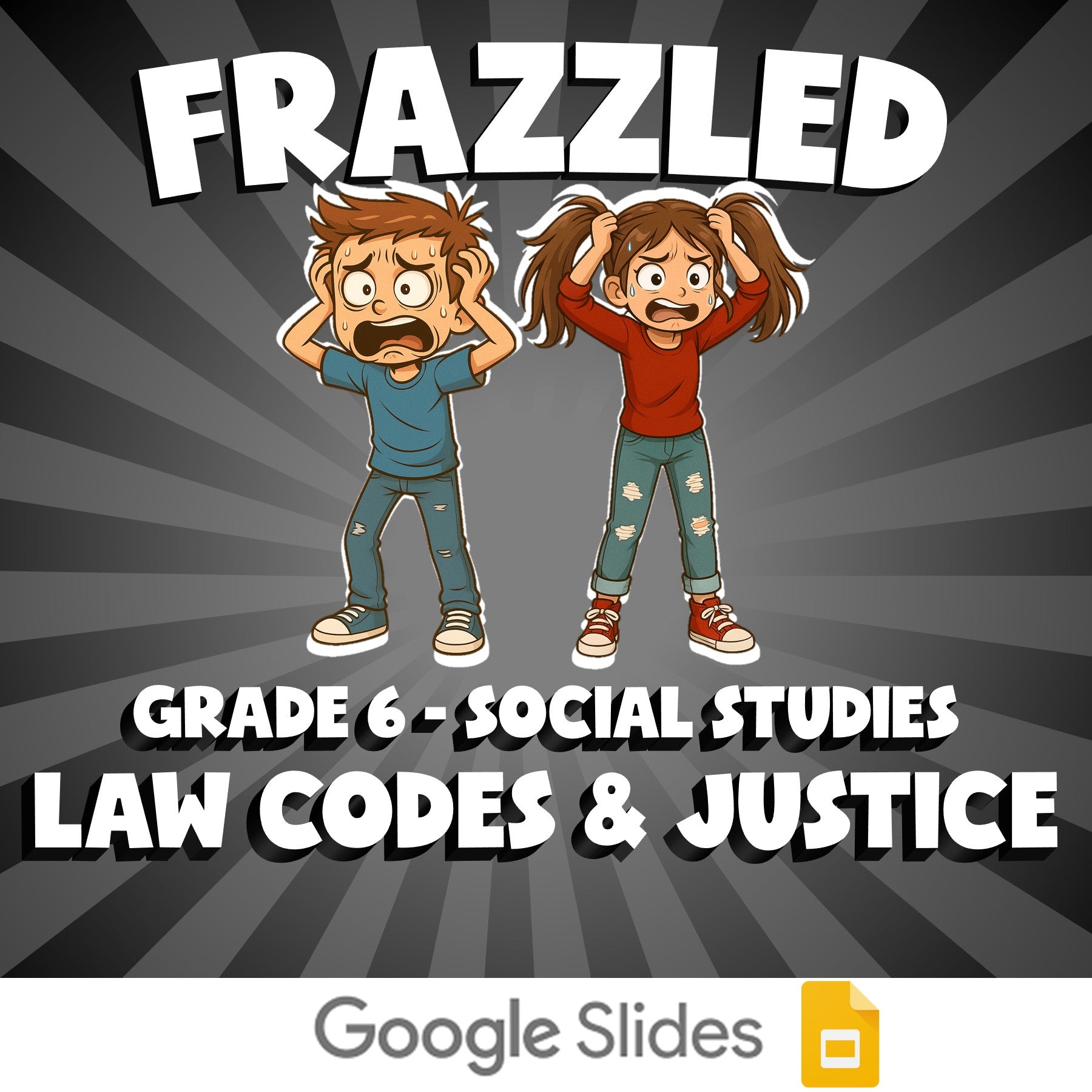 Law Codes & Justice FRAZZLED Socials Game - No Prep Grade 6 Review Activity