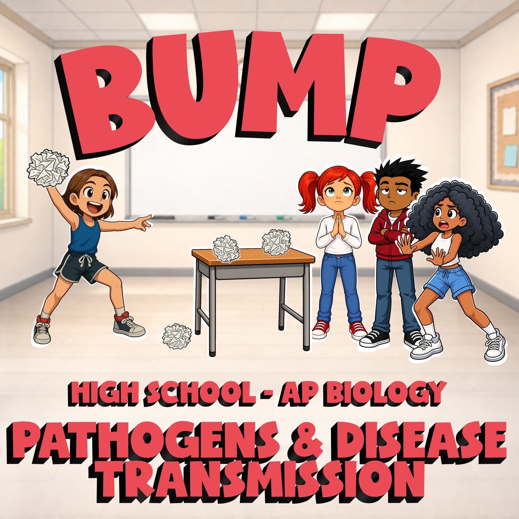 Pathogens & Disease Transmission BUMP Science Game - No Prep AP Biology Review
