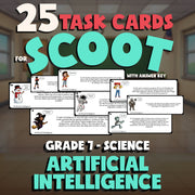 Artificial Intelligence SCOOT TASK CARDS Science Game - No Prep Grade 7 Review