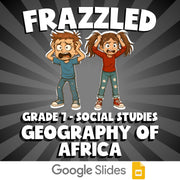 Geography of Africa FRAZZLED Socials Game - No Prep Grade 7 Review Activity