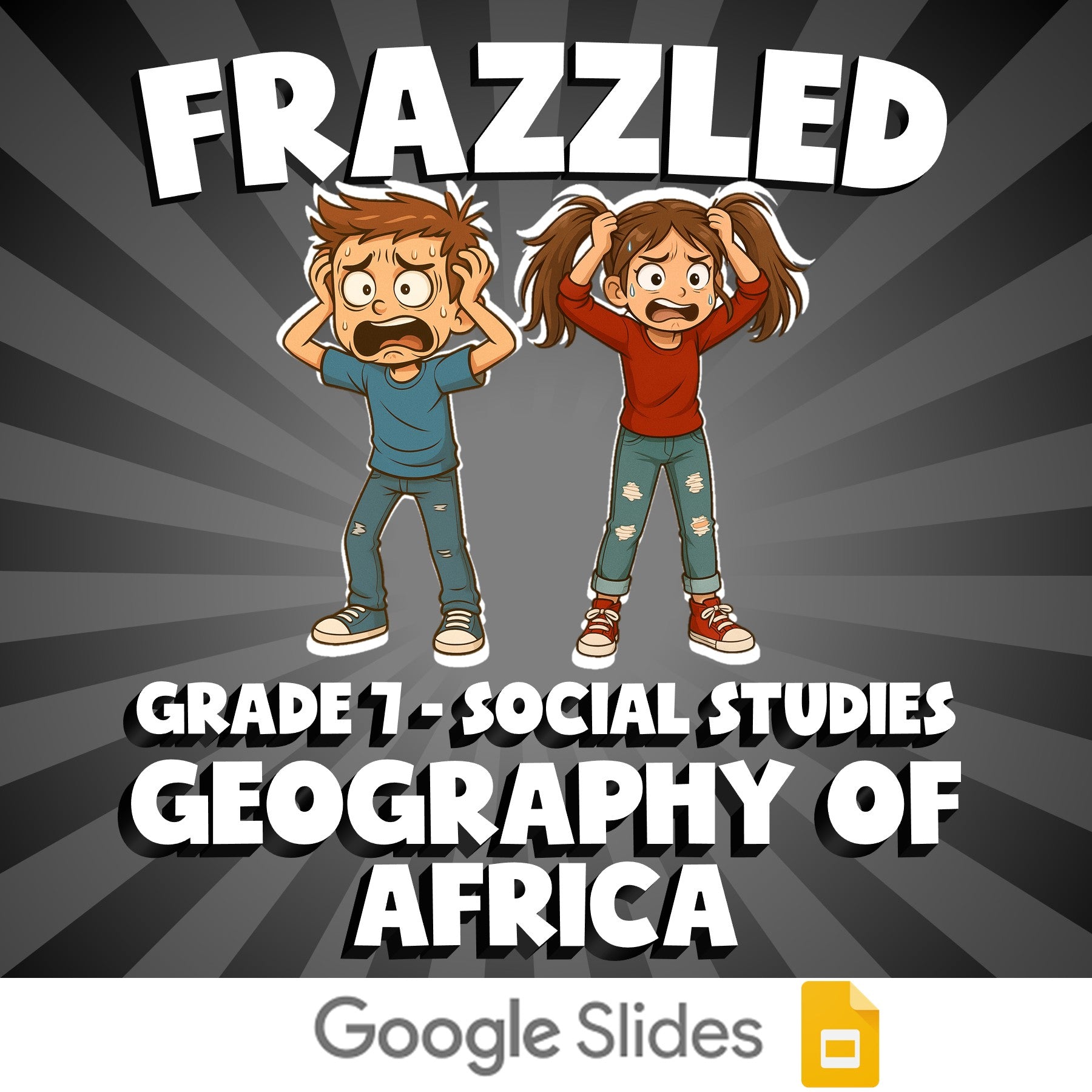 Geography of Africa FRAZZLED Socials Game - No Prep Grade 7 Review Activity