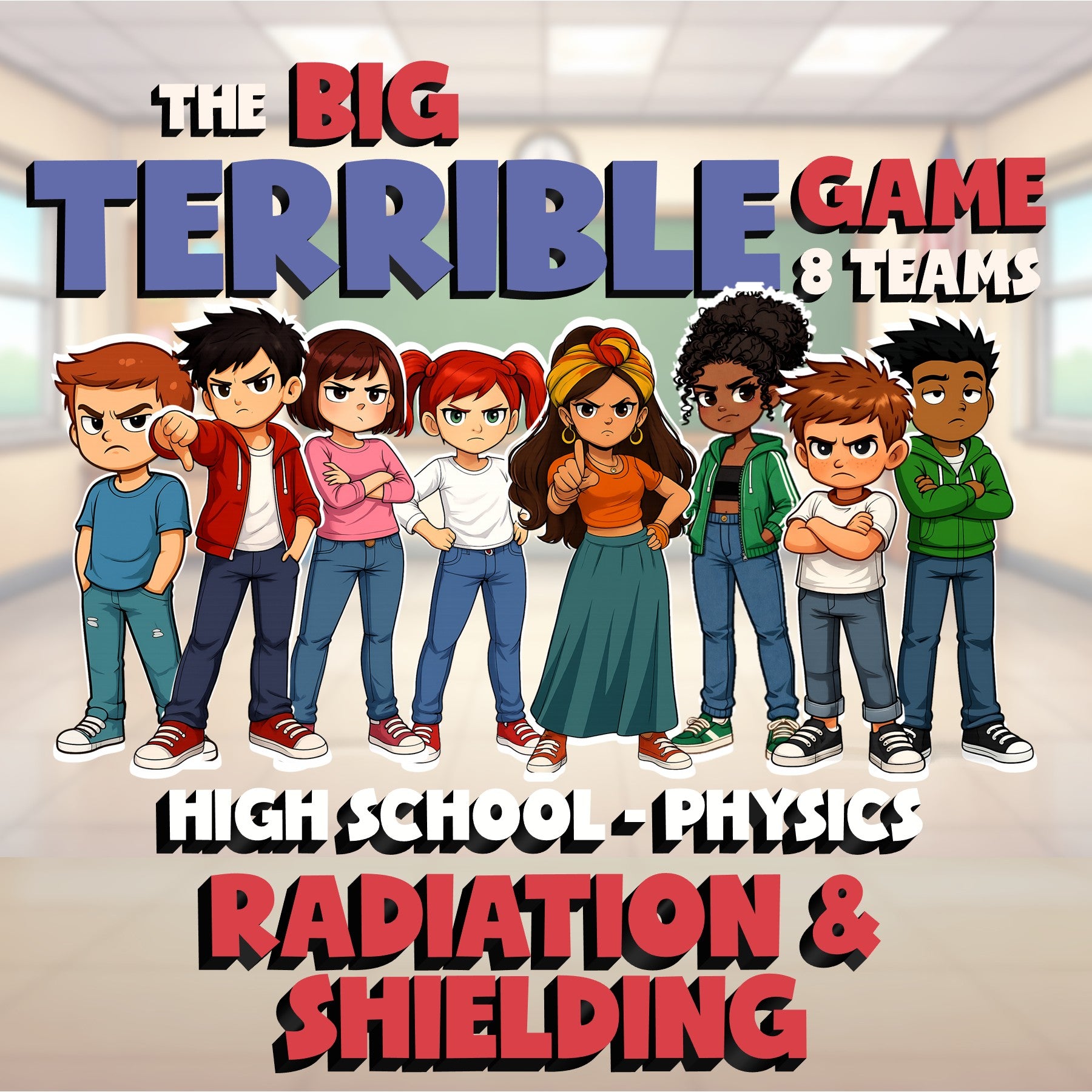 Radiation & Shielding BIG TERRIBLE GAME - No Prep Physics Science Review