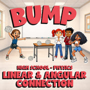 Linear & Angular Connection BUMP Science Game - No Prep Physics Review Activity