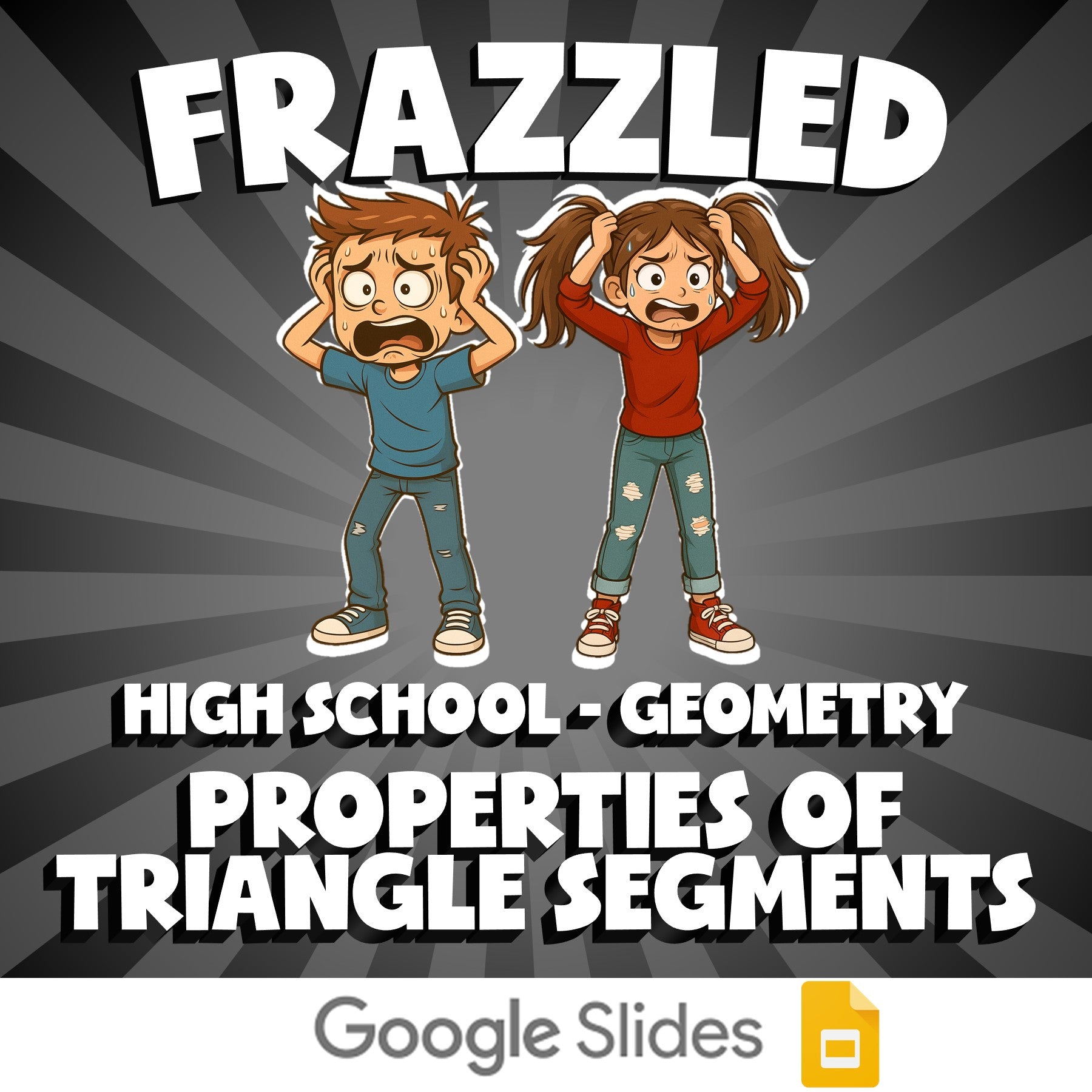 Properties of Triangle Segments FRAZZLED Math Game - No Prep Geometry Review
