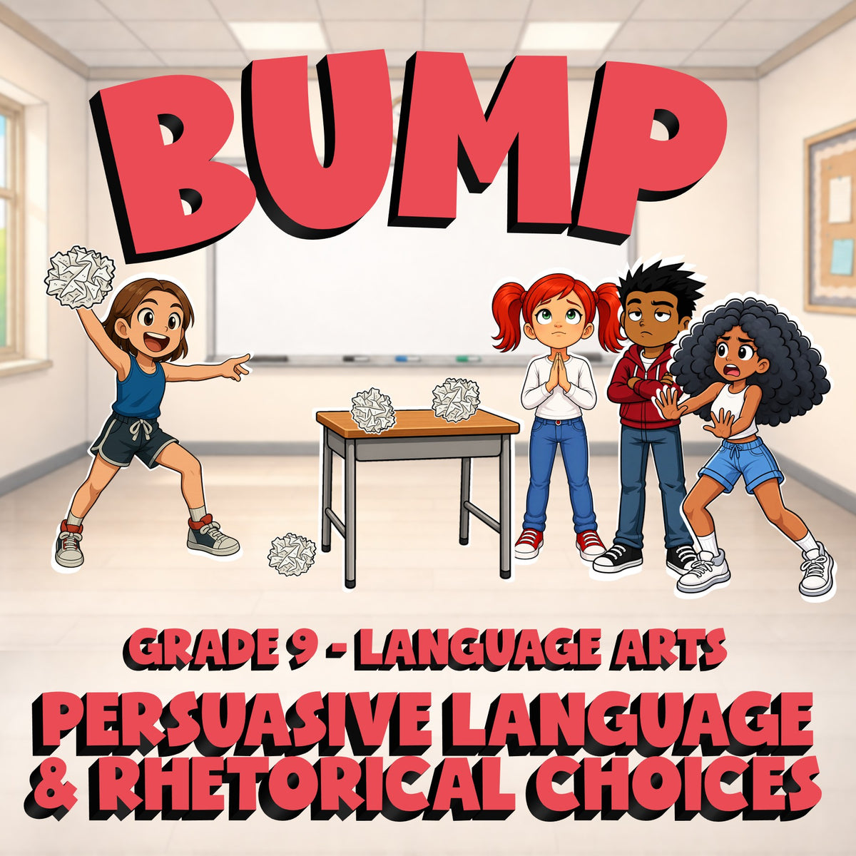 Persuasive Language & Rhetorical Choices BUMP ELA Game - No Prep Grade 9 Review