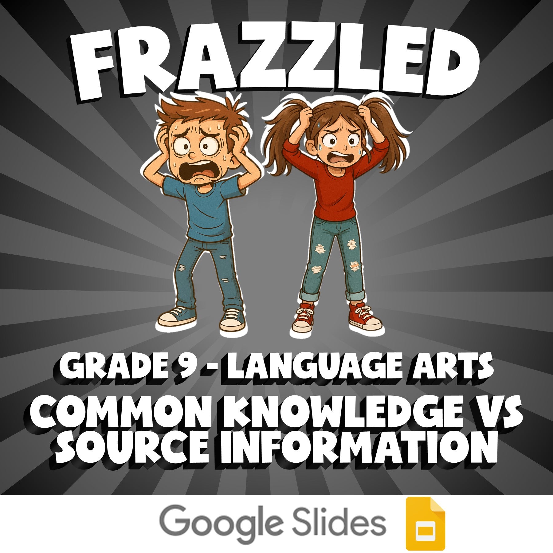 Common Knowledge vs Source Information FRAZZLED ELA Game - No Prep Grade 9