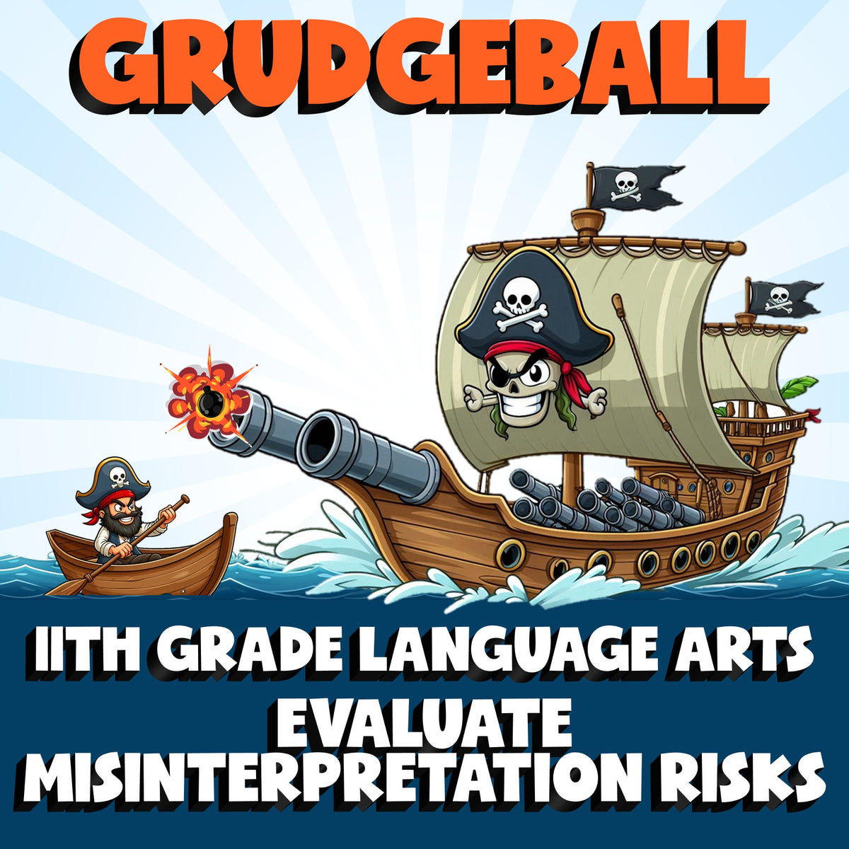 Evaluate Misinterpretation Risks GRUDGEBALL ELA Game - No Prep Grade 11 Review