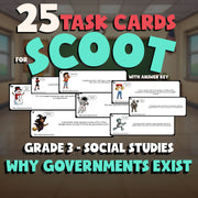 Why Governments Exist SCOOT TASK CARDS Socials Game - No Prep Grade 3 Review