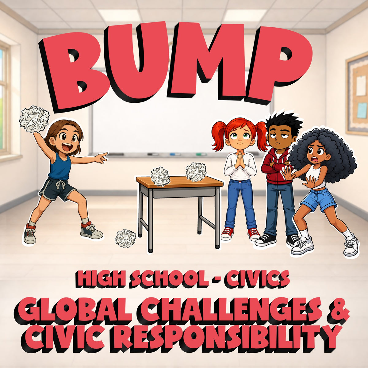Global Challenges & Civic Responsibility BUMP Civics Game - No Prep Review