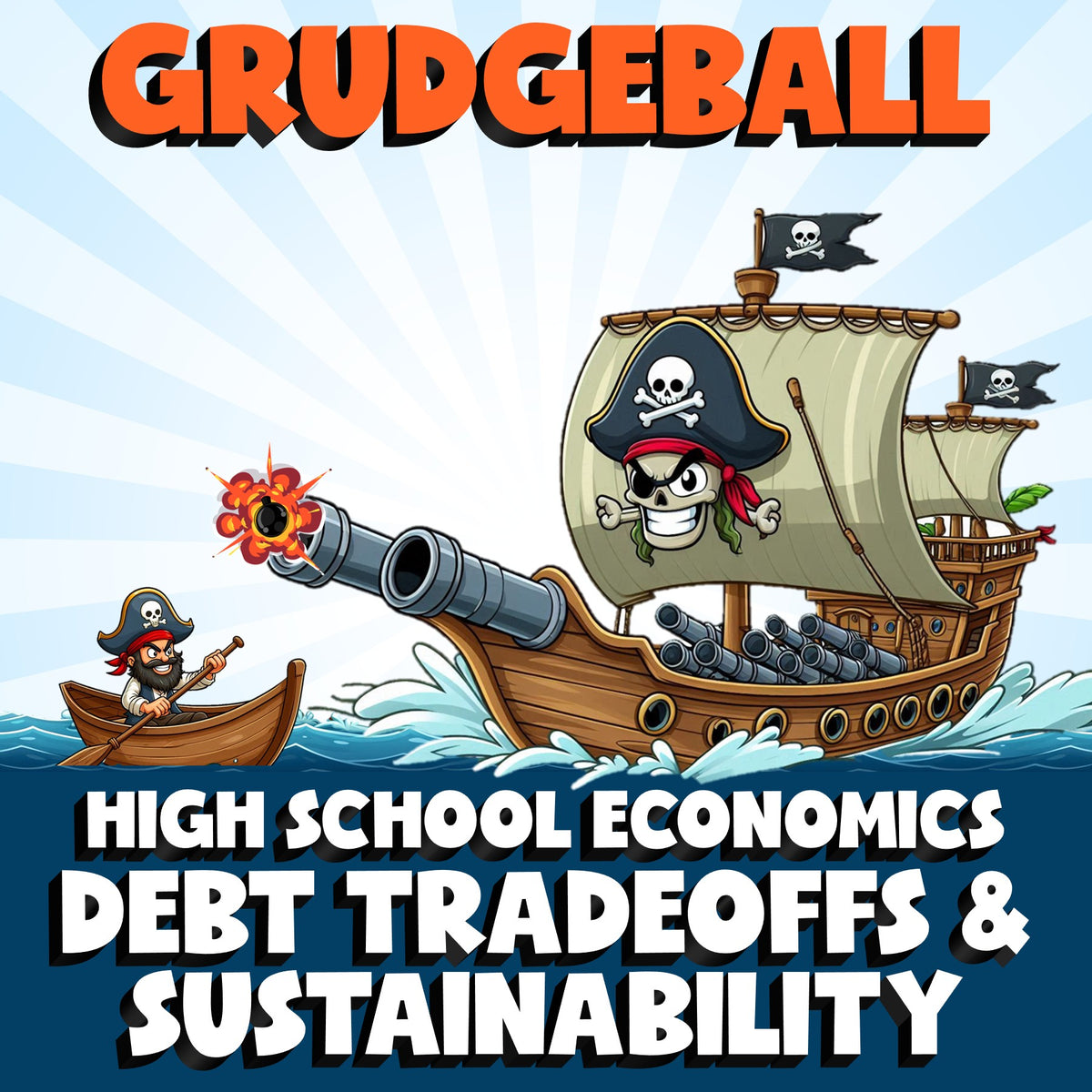 Debt Tradeoffs & Sustainability GRUDGEBALL Economics Game - No Prep Review