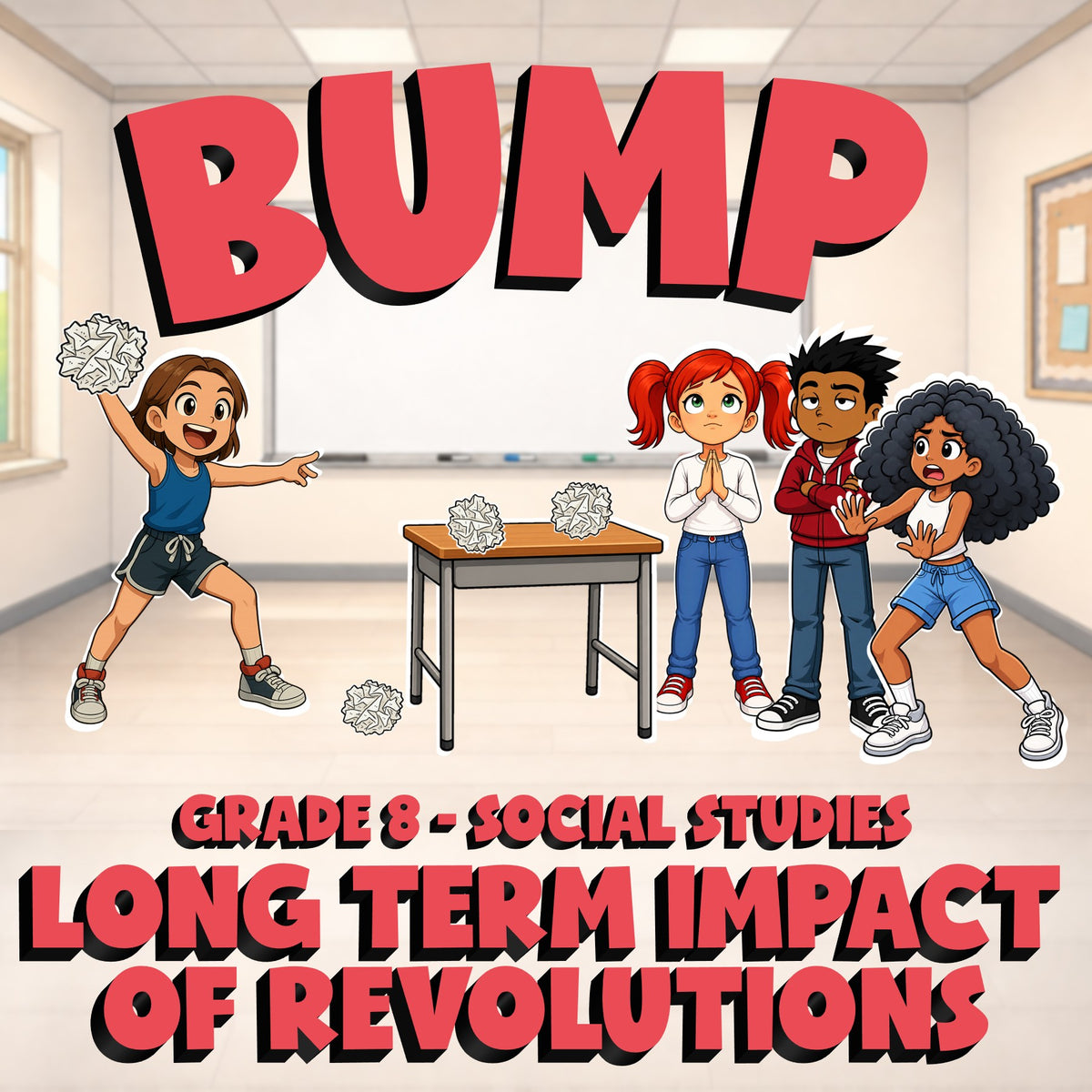 Long Term Impact of Revolutions BUMP Socials Game - No Prep Grade 8 Review
