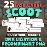 DNA Ligation & Recombinant DNA SCOOT TASK CARDS Science Game - No Prep Biology