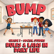 Rules & Laws in Daily Life BUMP Socials Game - No Prep Grade 3 Review Activity