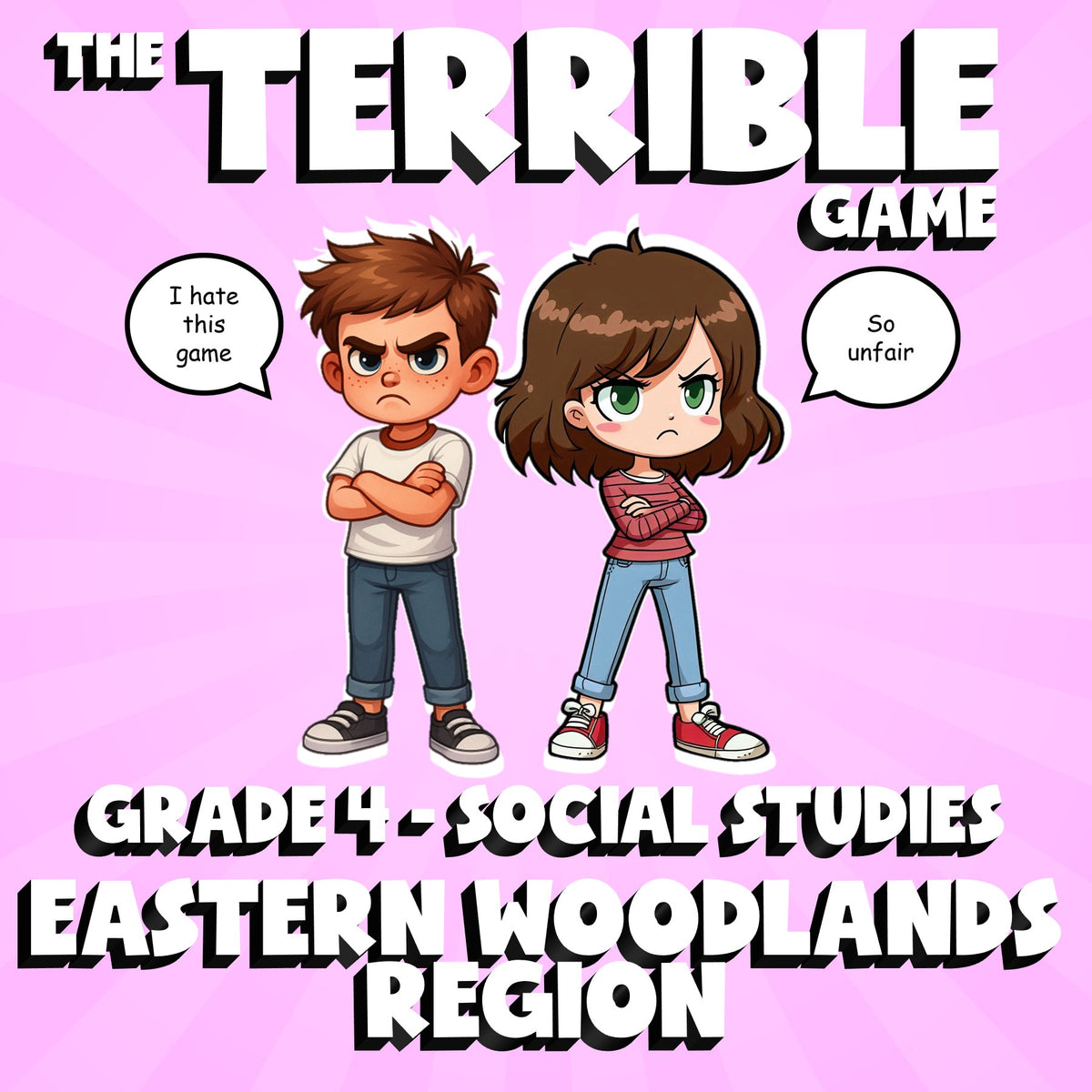 Eastern Woodlands Region THE TERRIBLE GAME - No Prep Grade 4 Socials Review