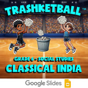 Classical India TRASHKETBALL Socials Game - No Prep Grade 6 Review Activity