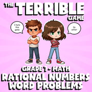 Rational Numbers Word Problems THE TERRIBLE GAME - No Prep Grade 7 Math Review