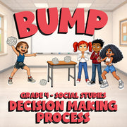 Decision Making Process BUMP Socials Game - No Prep Grade 4 Review Activity