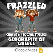 Geography of Greece FRAZZLED Socials Game - No Prep Grade 6 Review Activity
