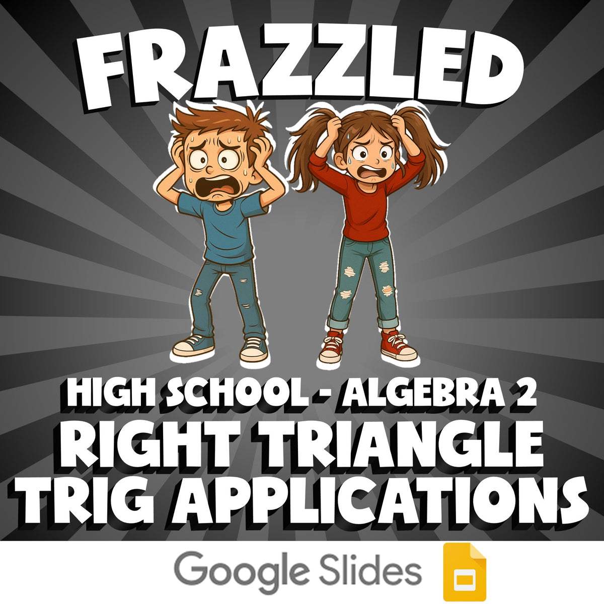 Right Triangle Trig Applications FRAZZLED Math Game - No Prep Algebra 2 Review