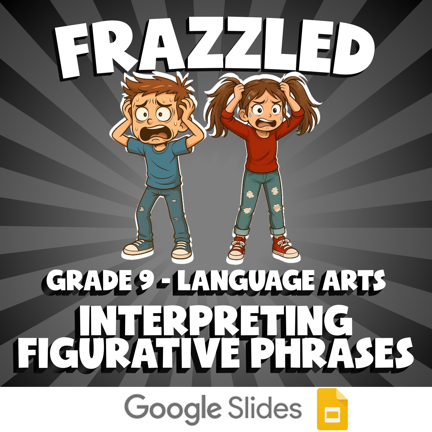 Interpreting Figurative Phrases FRAZZLED ELA Game - No Prep Grade 9 Review