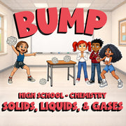 Solids, Liquids, & Gases BUMP Science Game - No Prep Chemistry Review Activity