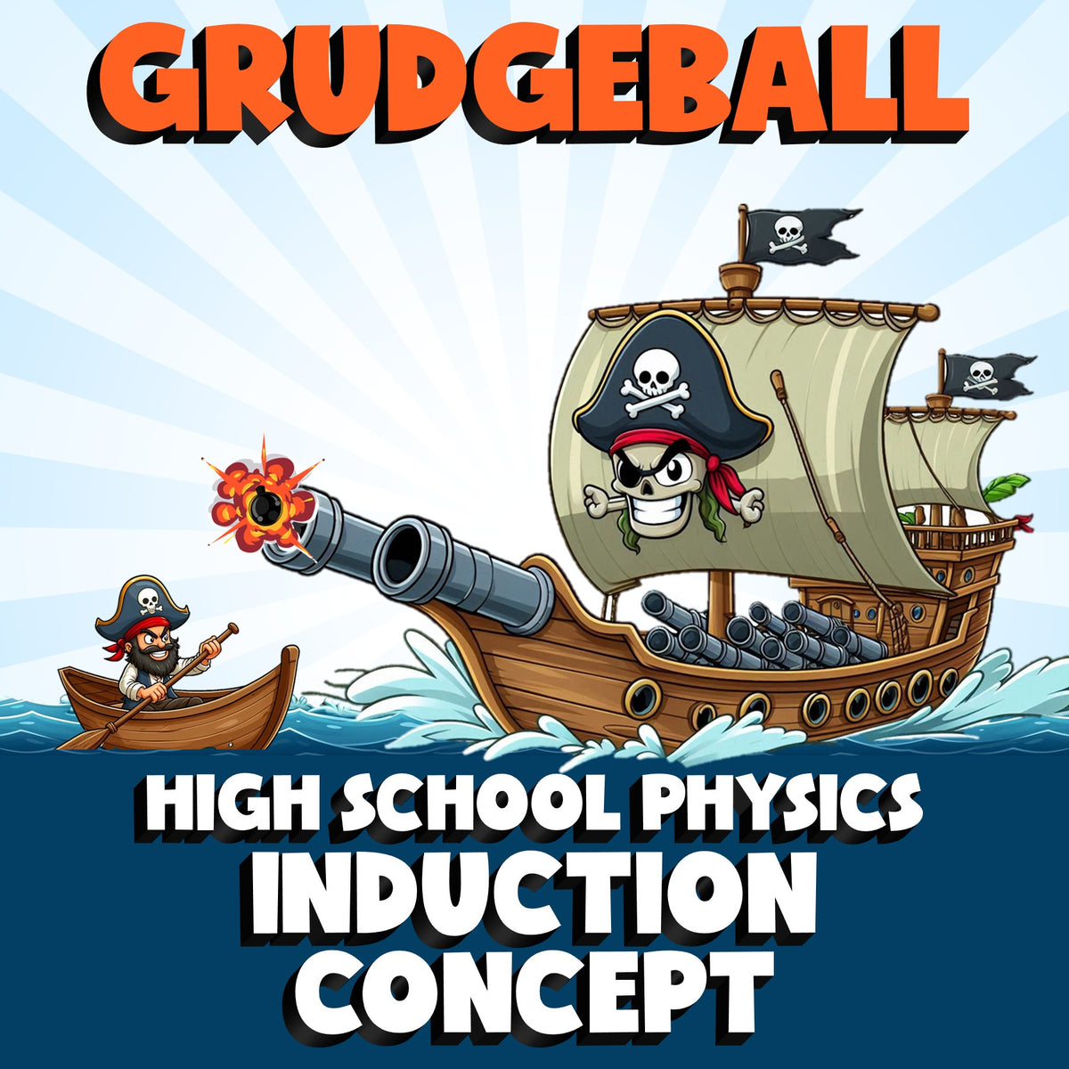 Induction Concept GRUDGEBALL Science Game - No Prep Physics Review Activity
