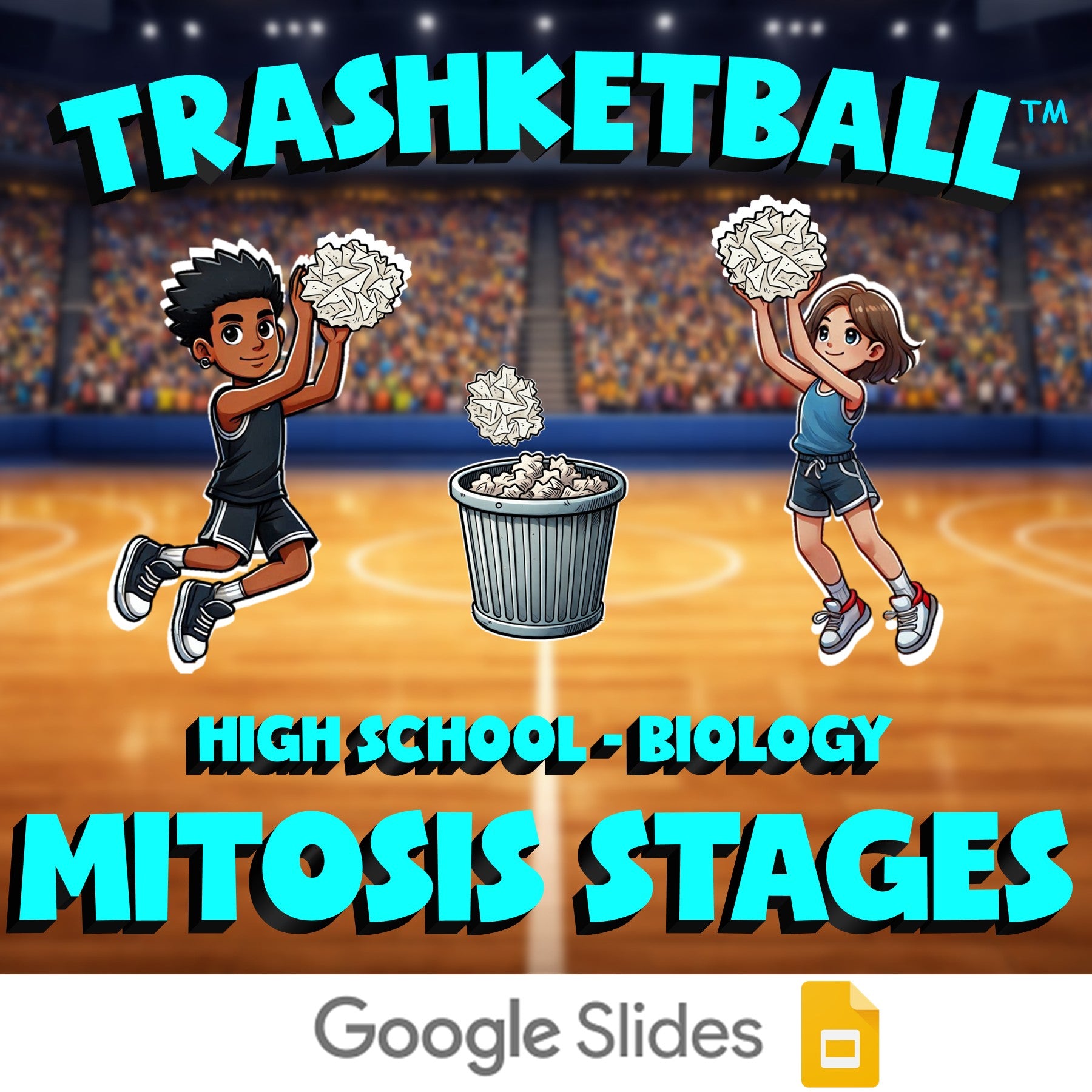 Mitosis Stages TRASHKETBALL Science Game - No Prep Biology Review Activity