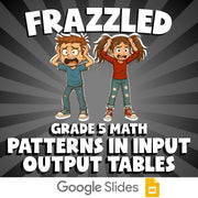 Patterns in Input Output Tables FRAZZLED Math Game - No Prep Grade 5 Review