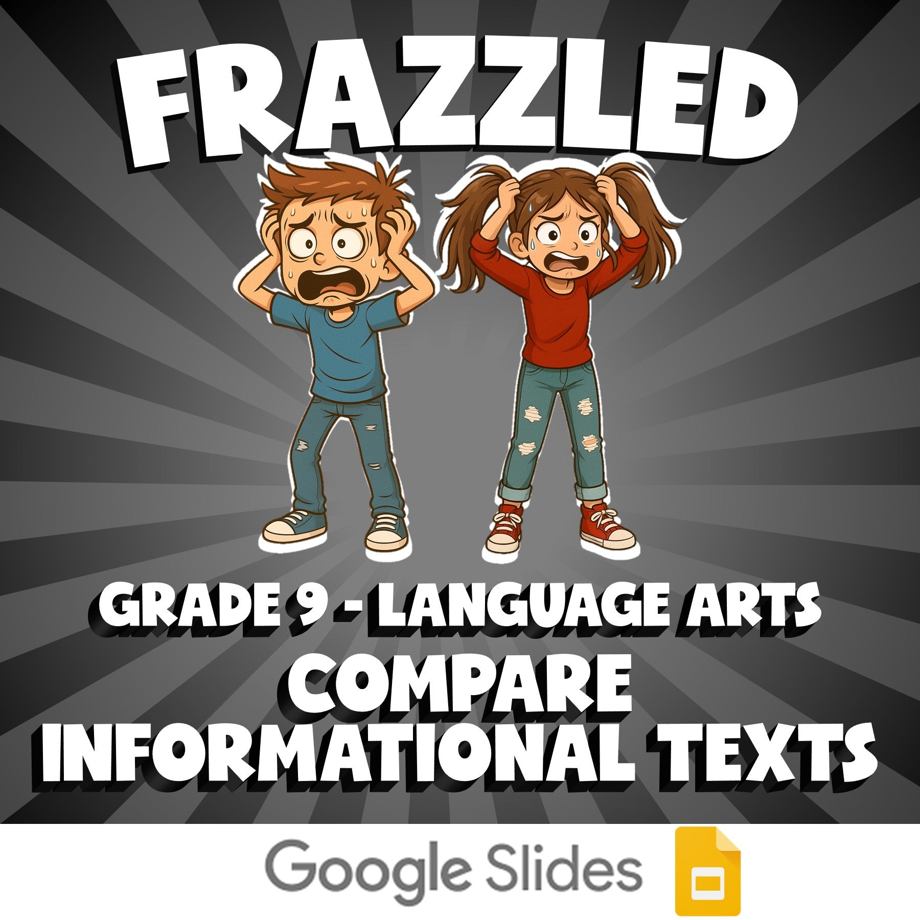 Compare Informational Texts FRAZZLED ELA Game - No Prep Grade 9 Review Activity