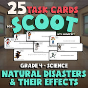 Natural Disasters & Their Effects SCOOT TASK CARDS Science Game - Grade 4