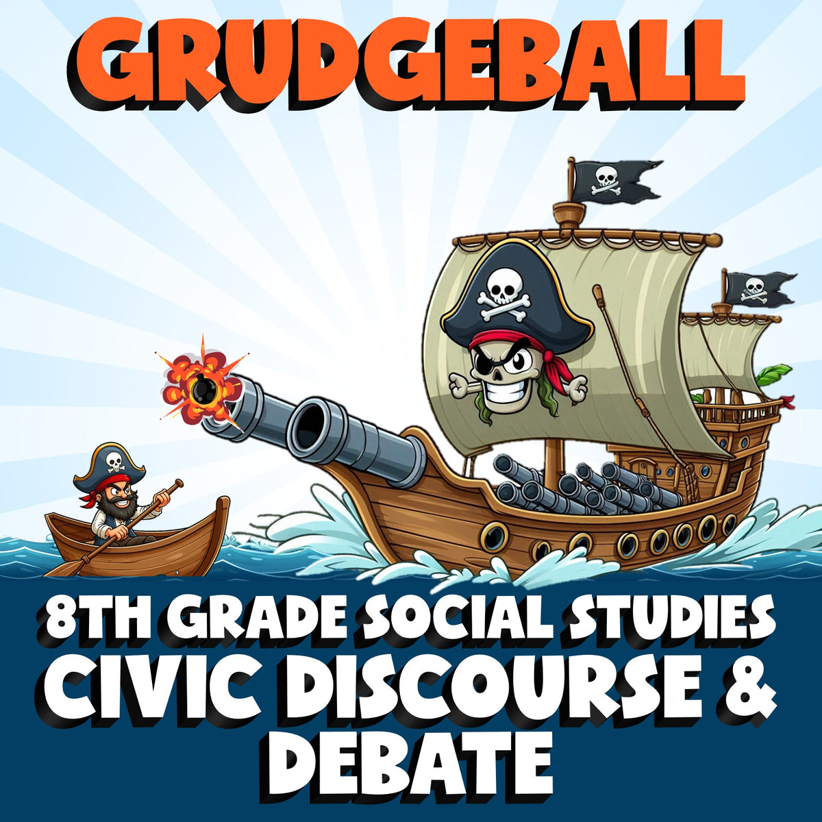 Civic Discourse & Debate GRUDGEBALL Socials Game - No Prep Grade 8 Review