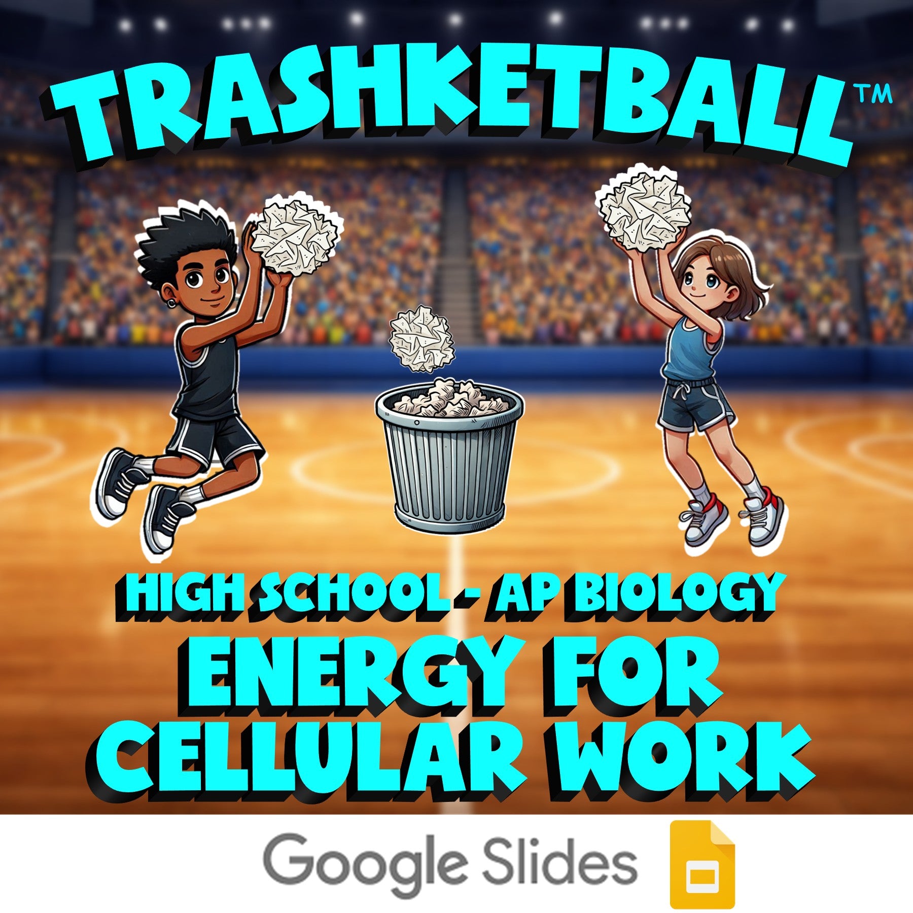 Energy for Cellular Work TRASHKETBALL Science Game - No Prep AP Biology Review