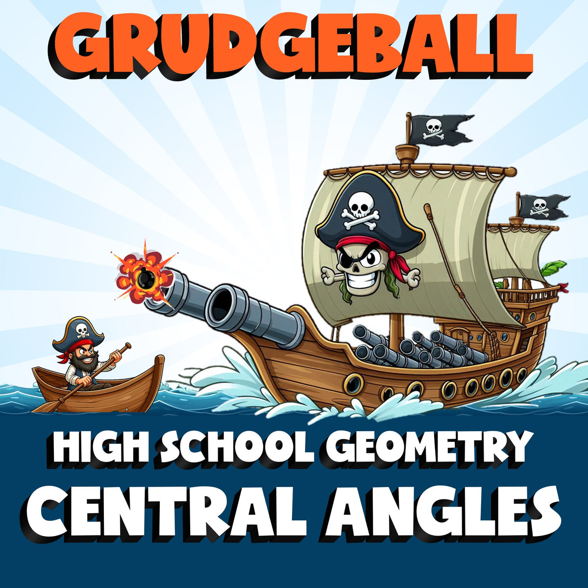 Central Angles GRUDGEBALL Math Game - No Prep Geometry Review Activity