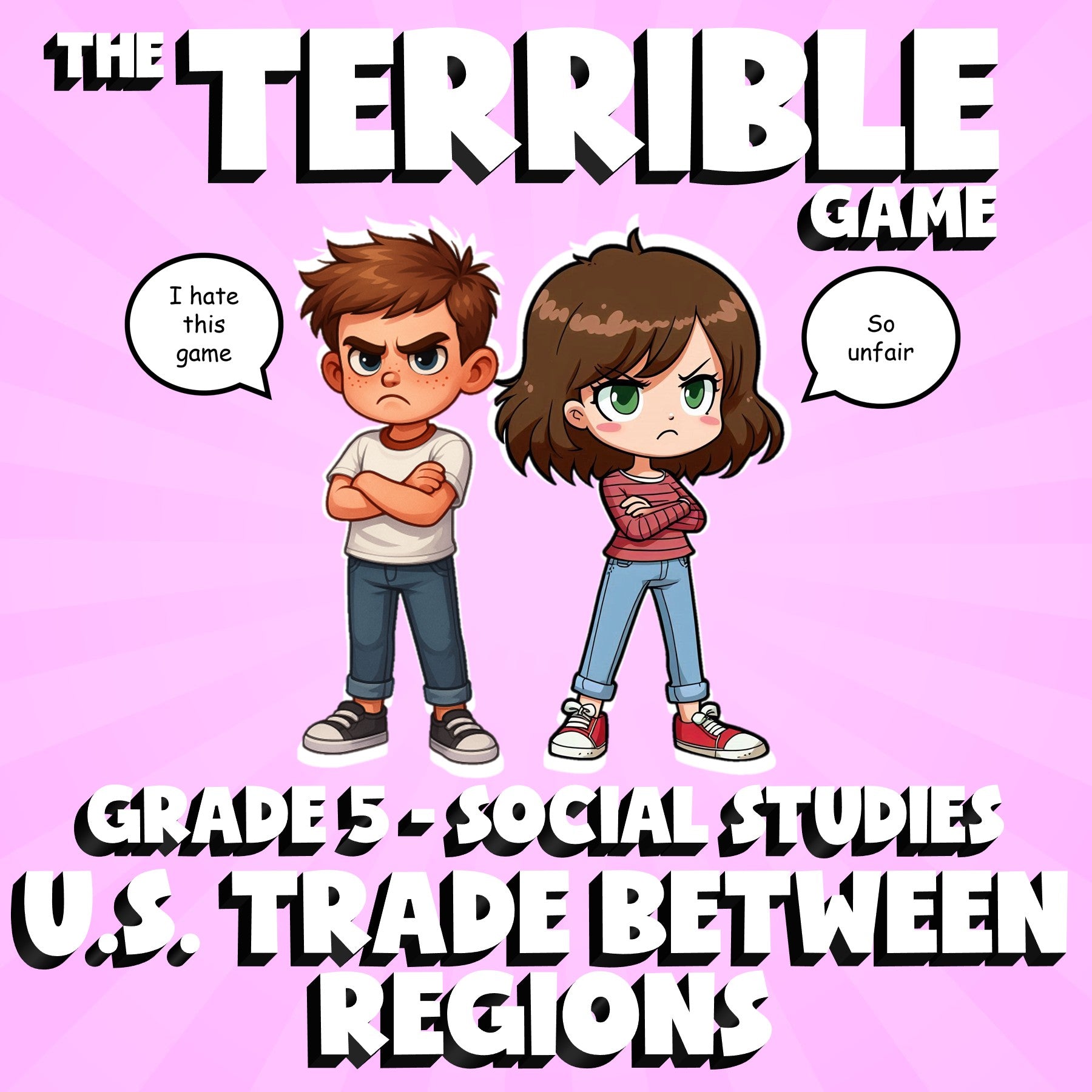 U.S. Trade Between Regions THE TERRIBLE GAME - No Prep Grade 5 Socials Review