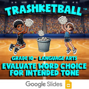 Evaluate Word Choice for Intended Tone TRASHKETBALL ELA Game - No Prep Grade 10