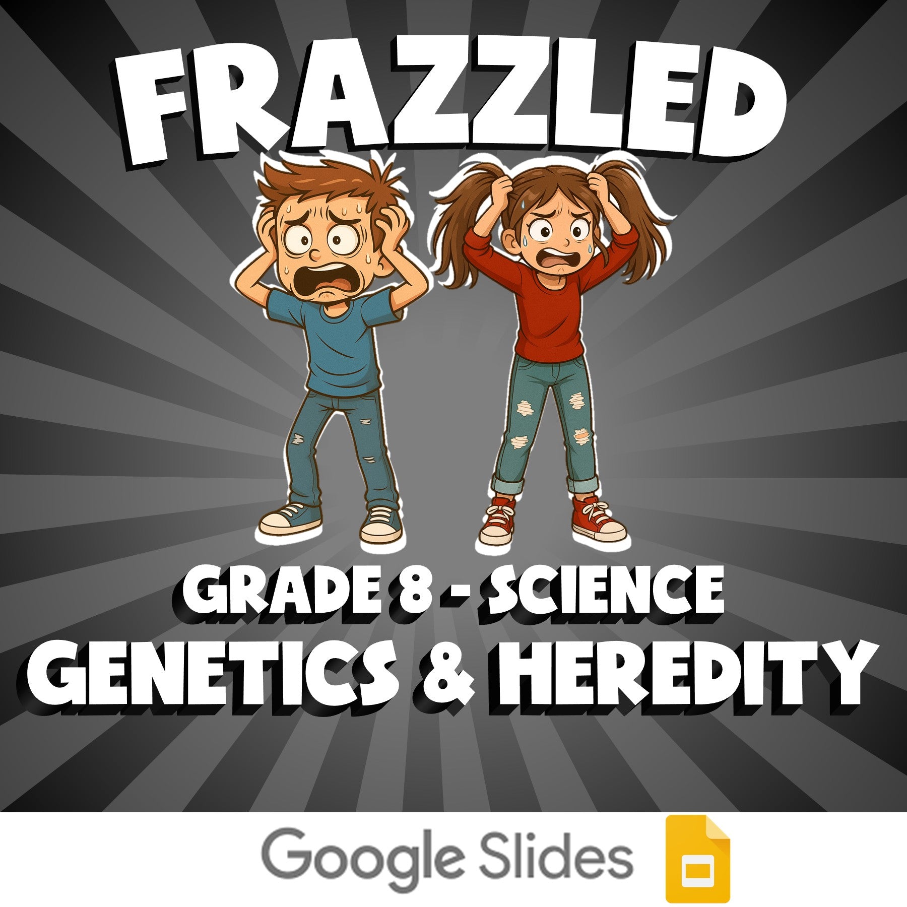 Genetics & Heredity FRAZZLED Science Game - No Prep Grade 8 Review Activity