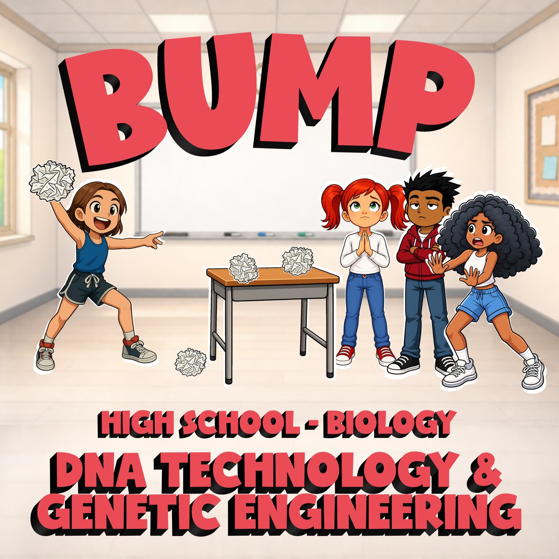 DNA Technology & Genetic Engineering BUMP Science Game - No Prep Biology Review
