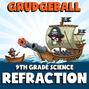 Refraction GRUDGEBALL Science Game - No Prep Grade 9 Review Activity