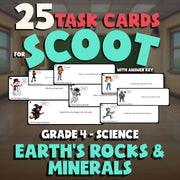 Earth’s Rocks & Minerals SCOOT TASK CARDS Science Game - No Prep Grade 4 Review