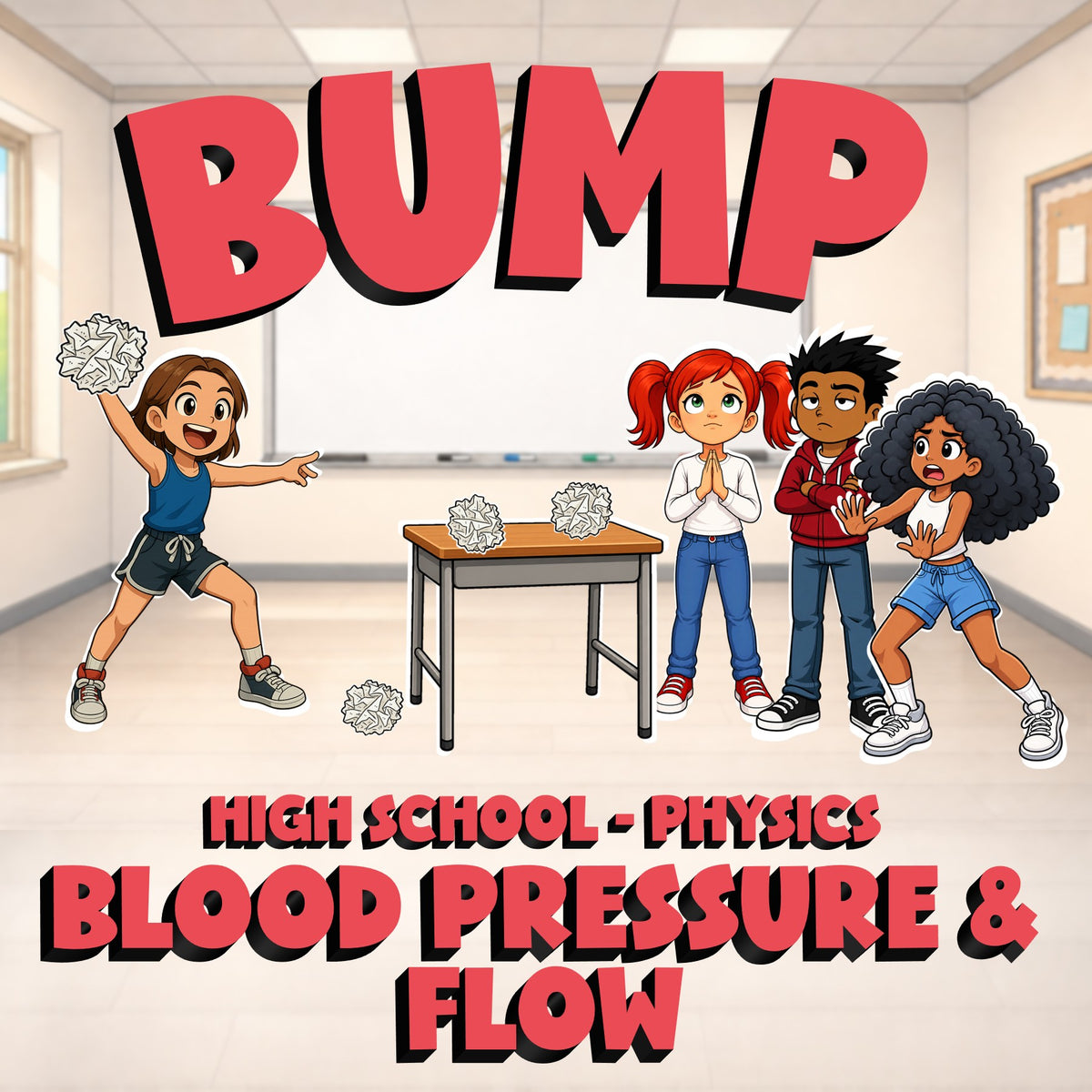 Blood Pressure & Flow BUMP Science Game - No Prep Physics Review Activity