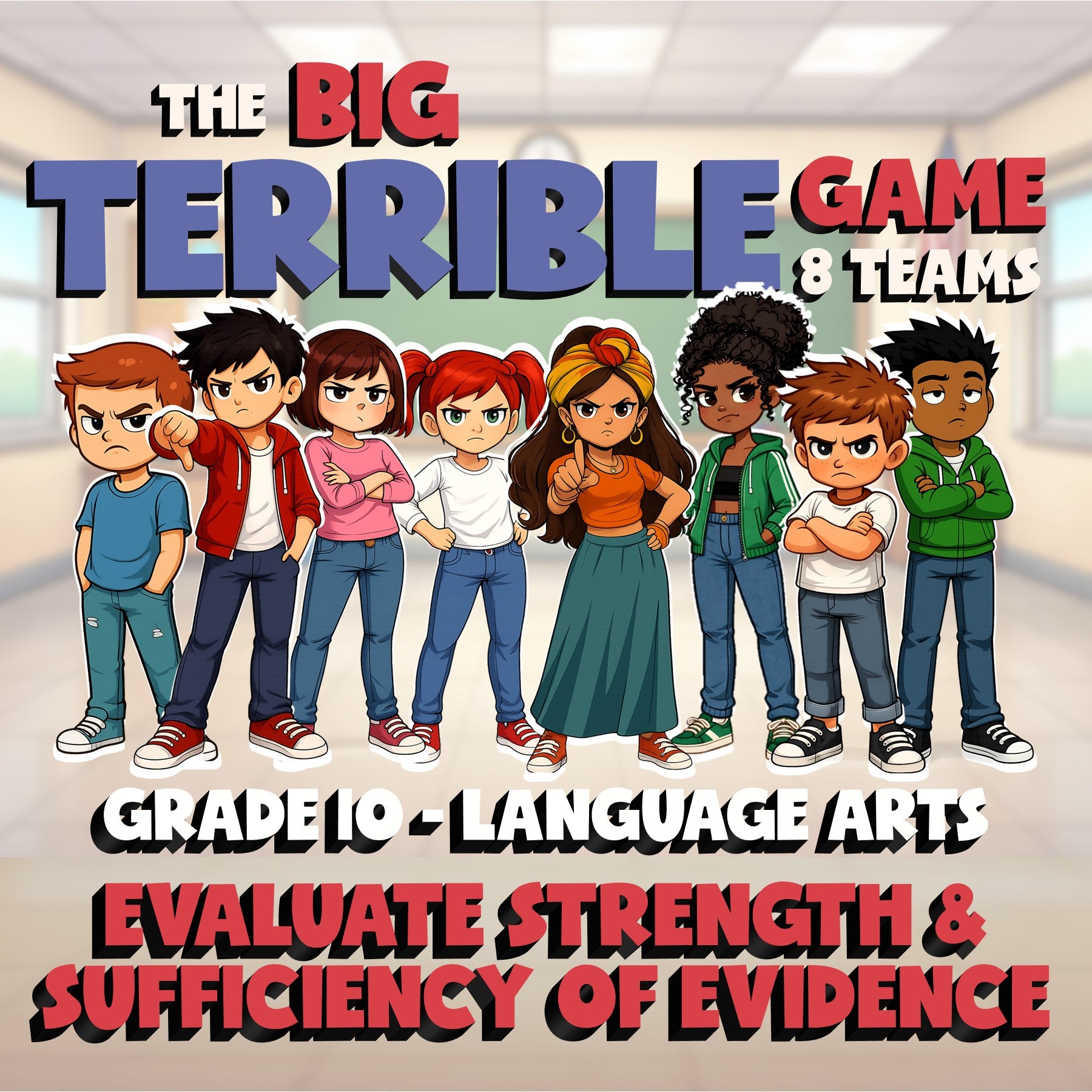 Evaluate Strength & Sufficiency of Evidence BIG TERRIBLE GAME - Grade 10 ELA