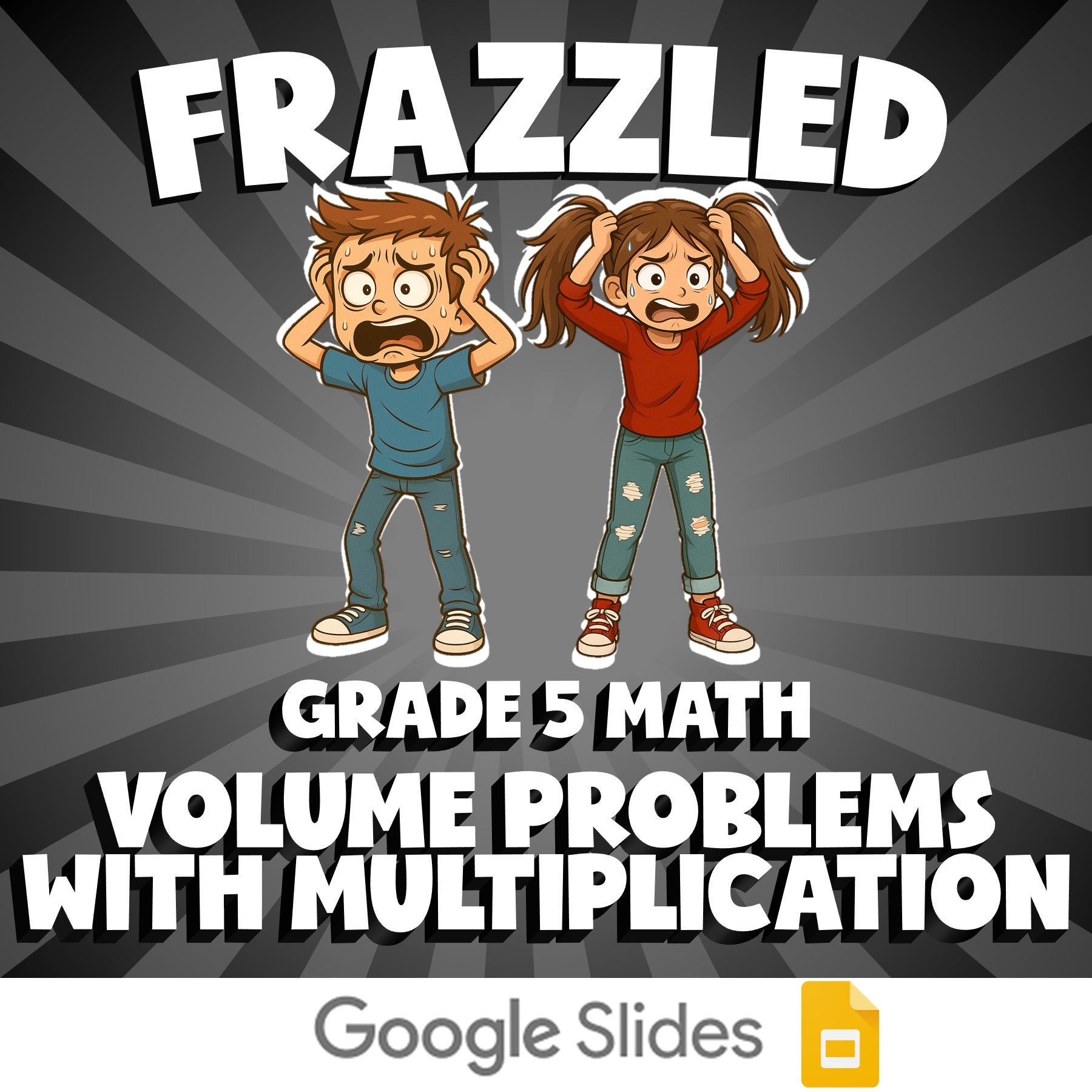 Volume Problems with Multiplication FRAZZLED Math Game - No Prep Grade 5 Review